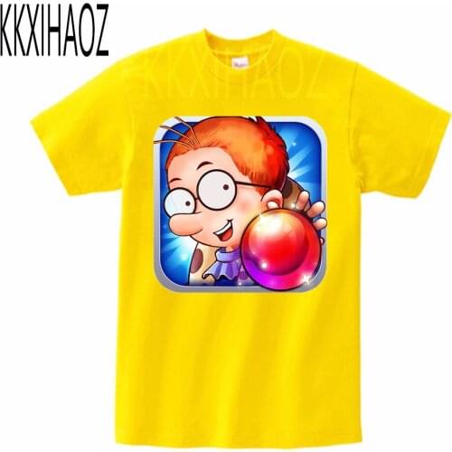 Cartoon Pattern Boy Short Sleeve Summer New Fashion Childrens Wear Boy and Girl Pure Cotton Unisex Kids T-shirt 2-14Yrs