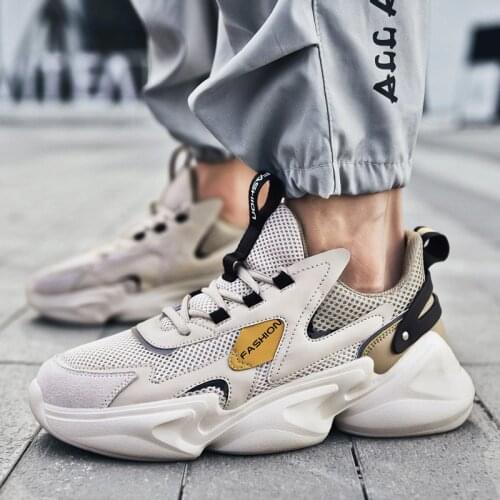 Men sneakers 2020 new fashion mesh breathable lace-up shoes men sneakers men vulcanize shoes plus size Chaussure Homme R13-30