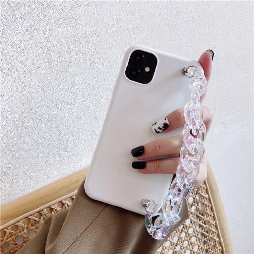 For Samsung Galaxy A51 A71 A50 A70 A42 A21 A31 A41 M31 A10 A20 A30 A40 A01 Core Case Bracelet Chain Crystal Soft Silicone Cover