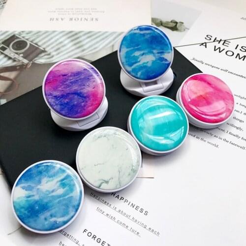 Marble pattern Desktop Stents Round Folding bracket mobile phone bracket grip universal Apply to iPhone Samsung xiaomi