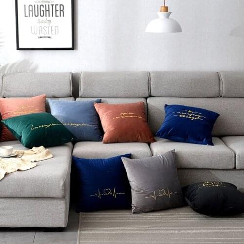 Pillow Sofa Bed Head Waist Cushion Pillowcase Living Room Sofa Decorations Velvet Pillowcases For Home Nordic Pillow Cover