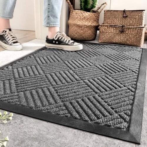 Nordic Household Rubber Floor Mats Entrance Mat Non-slip Wear-resistant Polypropylene Dust Removal Foot Mat Carpet