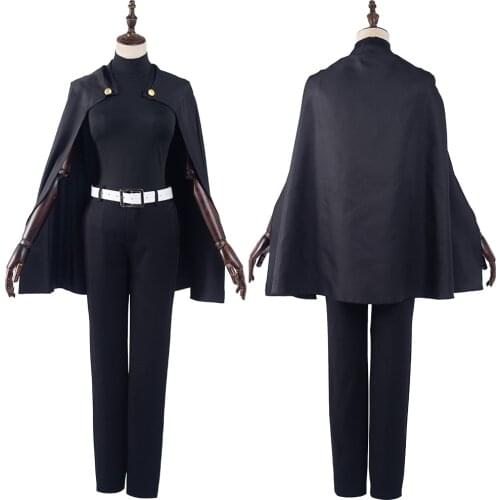 Zenin Mai clothing Maki Zenin clothing Anime Jujutsu Kaisen Cosplay Black slim Cloak uniform Suit