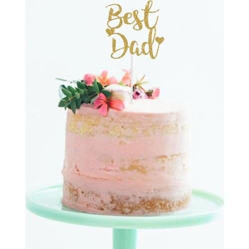 Personalised Fathers Day Cake Topper, Custom glitter Cake Topper, Dad Cake Topper, Custom Cake Decoration, Best Dad Ever