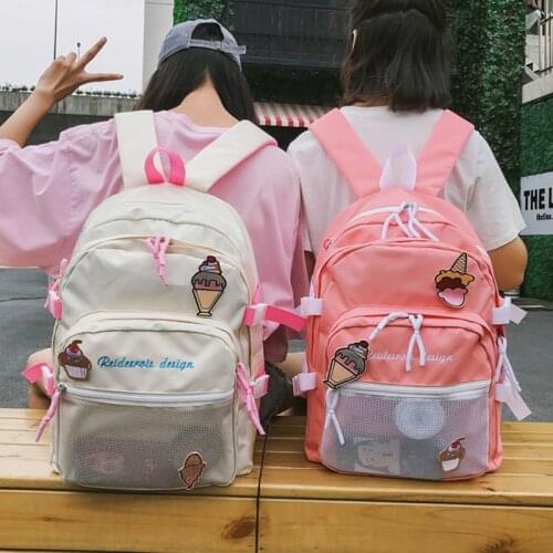 Backpack Korean version Harajuku High-capacity Campus Backpack Leisure Travel bag Student Schoolbag