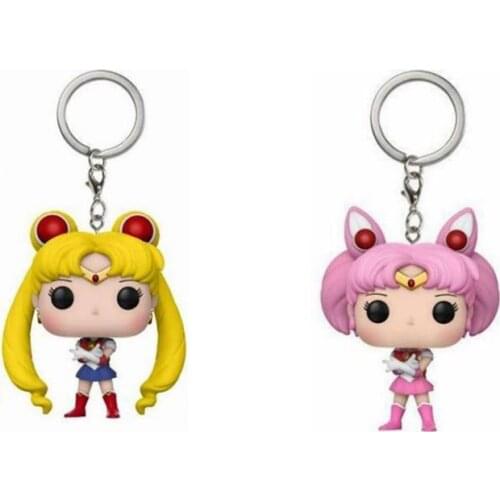 Sailor Moon Small Lady Keychain Vinyl Action Figures Collection Model Children Toys