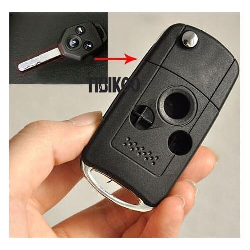 3 Button Modified Flip Folding remote Key Shell Case For Subaru Forester Legacy Outback Keyless Entry Fob Key Cover