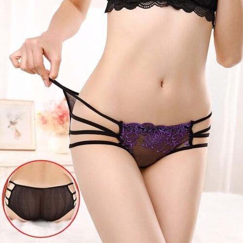 Fashion Panties Women Underwear Sexy Lady Comfortable Low Rise Lace Briefs Embroidery Pretty Seamless Breathable Knickers E0033