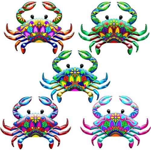 Halloween Decoration Metal Crab Home Wall Decor Ocean Hanging Animal Room Decoration Ornament For Patio Garden Opportune