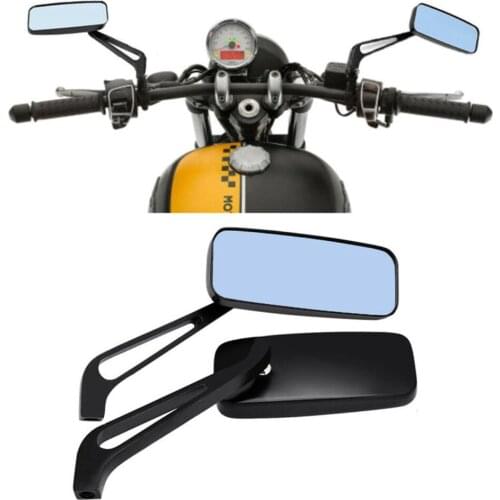 Universal Motorcycle Black Rear Side Mirror Rearview Mirrors 8mm 10mm Motorbike Parts for Honda Kawasaki Yamaha BMW Ducati