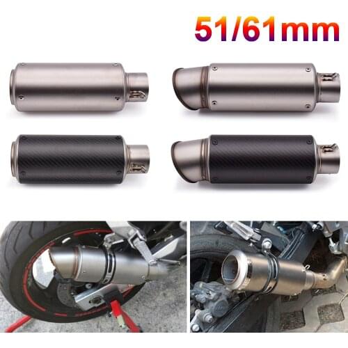 51mm Universal Motorcycle for Racing Project Exhaust Escape Modified Dirt Pit Bike Muffler moto for XJ6 K6 K7 R6 S1000RR