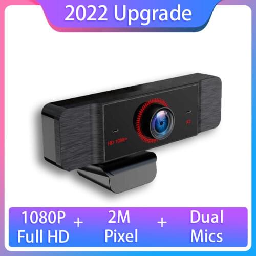 Webcam 1080p, Web Camera With Microphone For PC, USB Web Cam For Computer, 2 Mega Pixels,1920x1080 Resolution,FHD Cmos Sensor