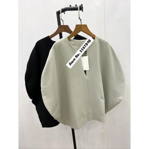 2020 Early Autumn New Cut V-neck Sleeveless Blouse Dropped Shoulder Round Contour Top Women