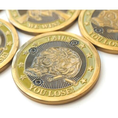1pcs Heads We Win Tails You Lose Skull Commemorative Coin American Sniper Challenge Metal Coins