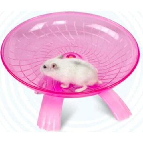 1pcs Pet Hamster Flying Saucer Exercise Squirrel Wheel Hamster Mouse Running Rat Toys Small Animal Hamster Accessories