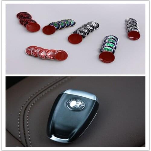 2pcs 20pcs 11mm 14mm 15mm Gold Green Black ALFA ROMEO Car Logo Key Fob Emblem Badge Sticker for Mito Giulietta Spider GT Brera
