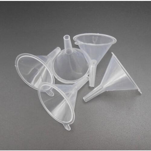 5Pcs 32MM PP Plastic Repackaging Small Filling Funnel 4.5MM Spout For Atomiser Perfume Bottle Height 4CM Narrow Neck *FD404X5