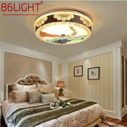 86LIGHT Contemporary Ceiling Light LED Creative Figure Crystal Lamp Fixtures Home For Bed Room Decoration