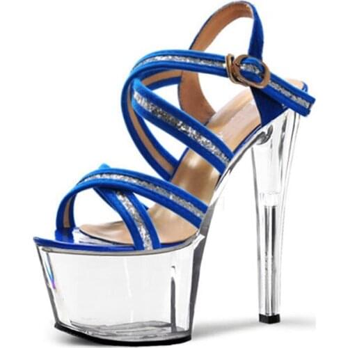 Crystal shimmering sandals ultra high heels magnificent seven inches of crystal shoes