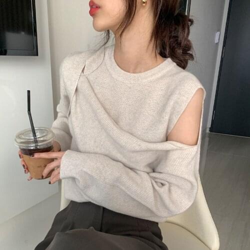 Женские пуловеры с открытыми плечами CBAFU China At AliExpress