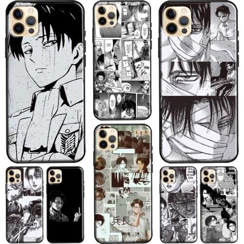 Attack on Titan Levi Ackerman Phone Case For Apple iPhone 12 11 Pro Max mini SE 2020 X XR XS Max 7 8 Plus Cover Coque