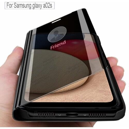 Case For Samsung Galaxy a02s a02 s smart mirror flip Phone Cover Galaxya02s Samsunga02s SM-A025F/DS leather Protection shells