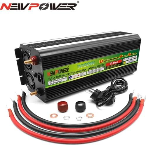 Office, Home use 12VDC 24VDC with charging inverter 110VAC 220VAC 3000W high power UPS Inverter, charging integrated machine