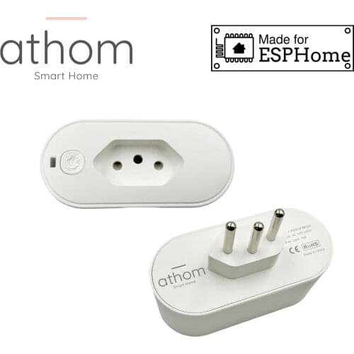 ATHOM preflashed ESPhome Smart Plug Works With Home Assitant Brazil Standard 16A