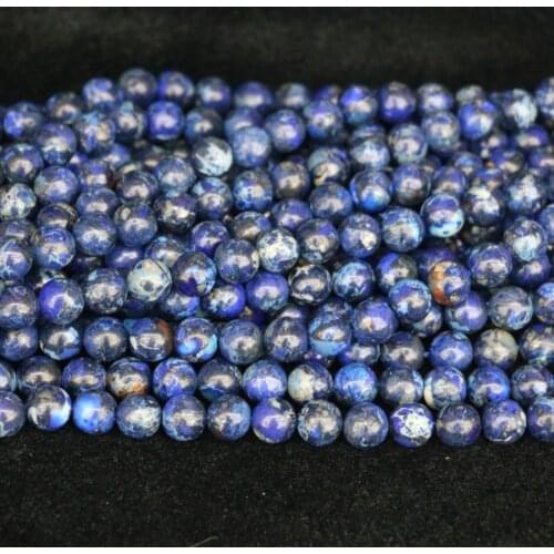 Kindgems Blue Emperor Imperial Barrel Beads Gems Stone Beads Strand Diy For Jewelry Making Women Casket Neckalce Accessories
