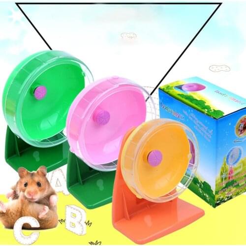 Hamster Wheel Silent Running Spinner Wheel Hamster Mouse Rat Exercise Toy with Bracket Pet Toy