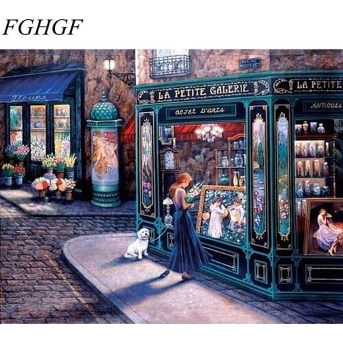 FGHGF Frameless Diy Painting By Numbers Acrylic Picture Canvas Painting Home Decor Hand Painted Landscape For Living Room