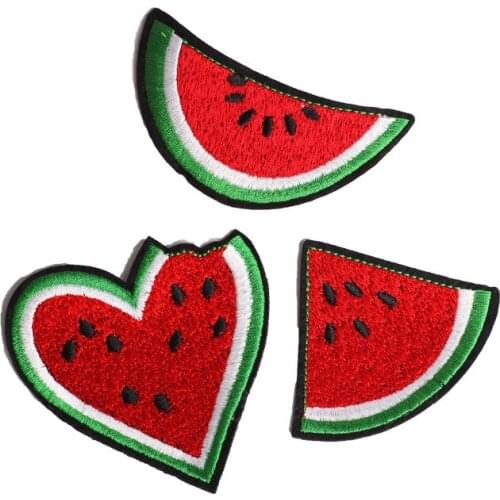 GUGUTREE embroidery watermelon patches fruits patches badges applique patches for clothing ZK-209