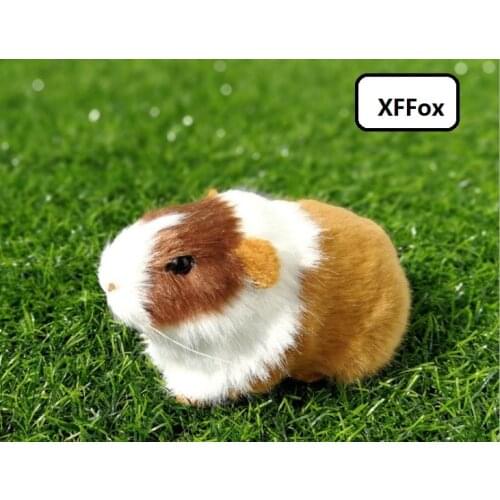 New real life Hamsters model plastic&furs yellow Hamsters doll home decoration gift about 12x6x7cm xf2363
