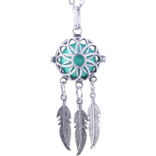 New Dream Catcher Aromatherapy lockets Perfume diffuser necklace Mexican bell ball Music bells pregnant women necklace