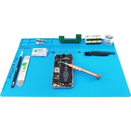 New 340*240mm Insulation Pad Heat-Resistant Silicon Soldering Mat BGA CPU Work Pad Desk Platform Solder Rework Repair Tool Mat