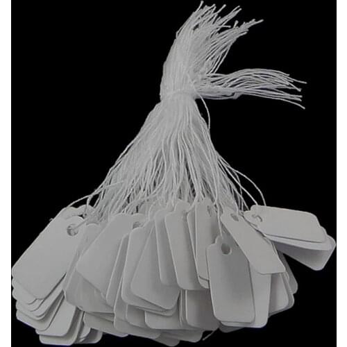 500PCs/Bag Wholesale Jewelry Price Tag with Display String lable custom printed clothing price tags white Sold By Bag