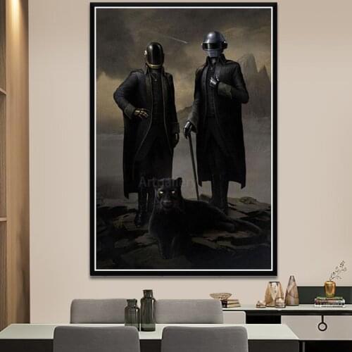 Poster Prints Daft Punk The Weeknd Starboy Hip Hop Music Album Star Painting Canvas Wall Art Pictures Home Decor quadro cuadros