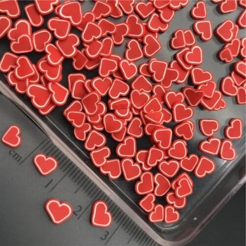 60g Red Heart Polymerclay,Soft Clay Sprinkle For Kids Diy/Craft Diy Making/Nail Art/Scrapbook Decoration/Craft Filler