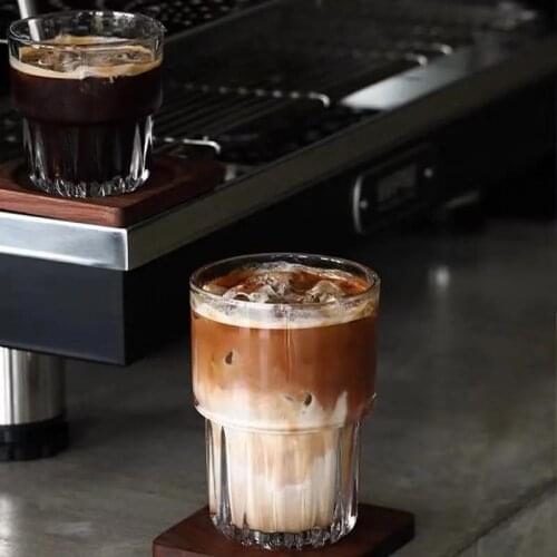 Transparent Coffee Cup Heat Resistant Tea Drink Cups Crystal Beer Milk Juice Ice Latte Glass Mug Home Bar Club Whiskey Wine Mugs