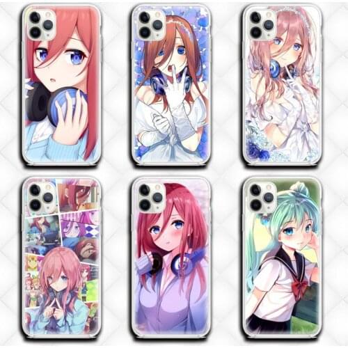Nakano Miku Gotoubun No Hanayome Phone Case Clear for iphone 12 11 Pro max mini XS 8 7 6 6S Plus X 5S SE 2020 XR cover