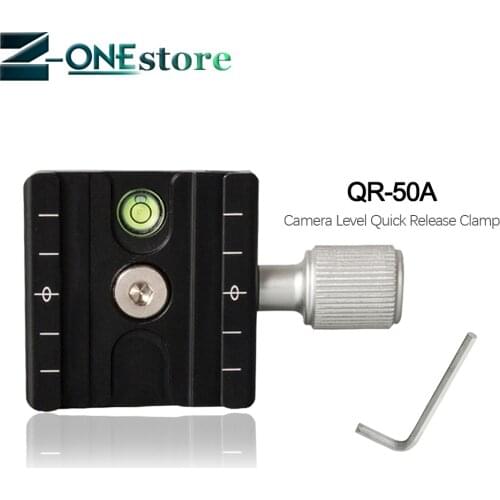 QR50A Camera Level Quick Release Clamp for DSLR monopod camera Tripod Photography Aluminium alloy Clamp