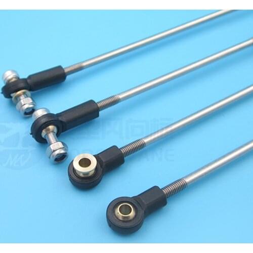 RC Boat M3 Servo Linkage Pushrod Kit 3mm Ball Joint Buckle Plastic Mini Tie Rod End L100/110/120mm Steering Pull-rod Connector