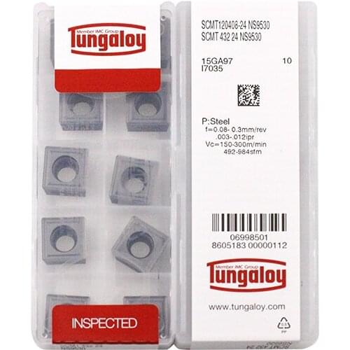 SCMT120408-24 NS9530 100% Original TUNGALOY carbide insert with the best quality 10pcs/lot free shipping