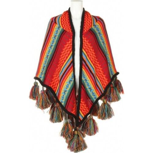 Bohemian Style Tassels Pashmina Women Spring Warm Print Scarf Autumn Winter Scarves Cozy Cashmere Feel Ethnic Shawl Poncho