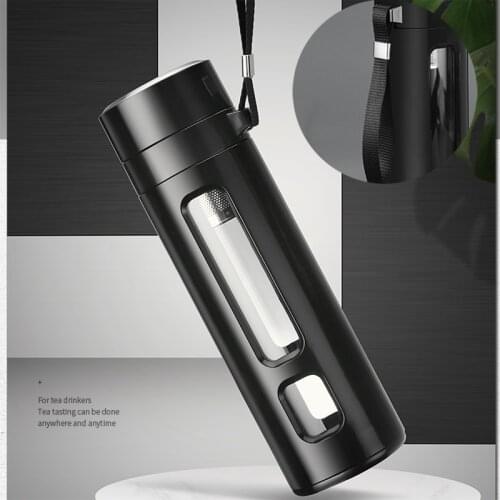Glass Water Tea Bottle Protector Insulated Brief Leak Proof Portable Drink Tea Infuser Office Bottle Glass Teapot Bottle