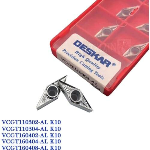 Carbide Insert VCGT110302 VCGT110304 VCGT160404 VCGT160408 VBGT160402 VBGT160404 AL K10 CNC Lathe Turning Tool for Aluminum