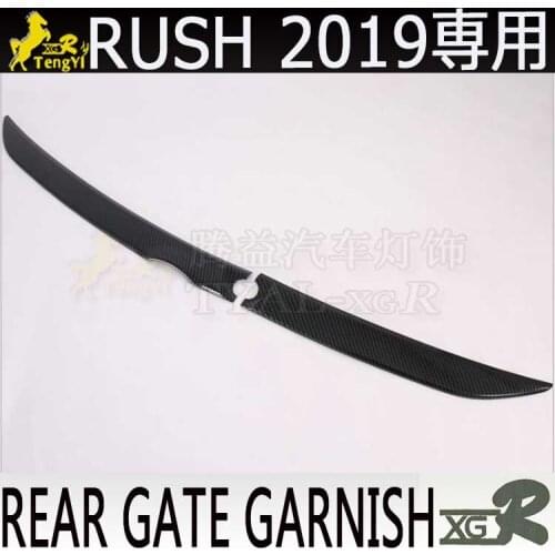 XGR carbon fiber part for RAV4 rear gate trunk garnish decorative kit for rush 2018 2019 2020 accessory body part