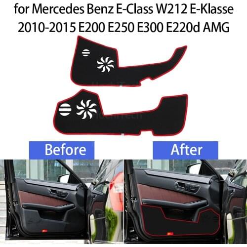 Side Edge Cover Protective Mat Protection Carpet Car Door Anti Kick Pad Sticker for Mercedes Benz E-Class W212 10-15 Accessories