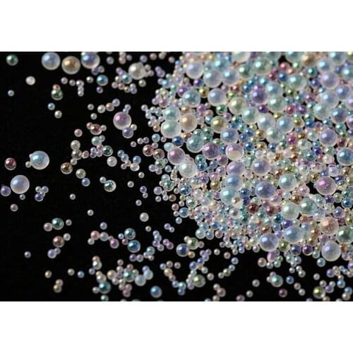 200 gram bulk pack AB Water Bubble Bead Mix for Kawaii UV Resin Filling | Assorted Water Drop Beads | Water Droplet 1mm to 3mm