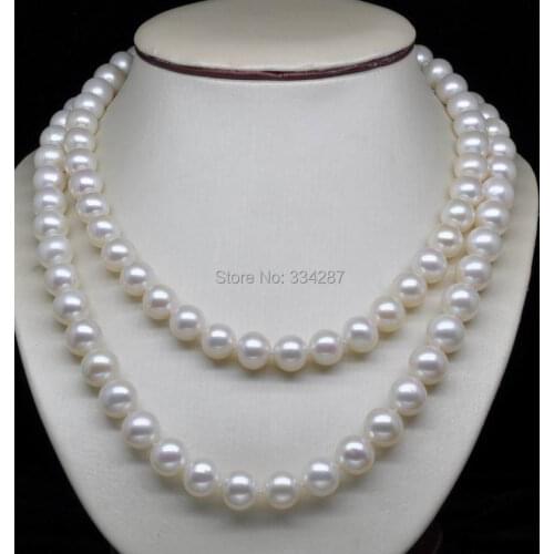 30" Natural Huge 11-12mm AAA level white pearl necklace